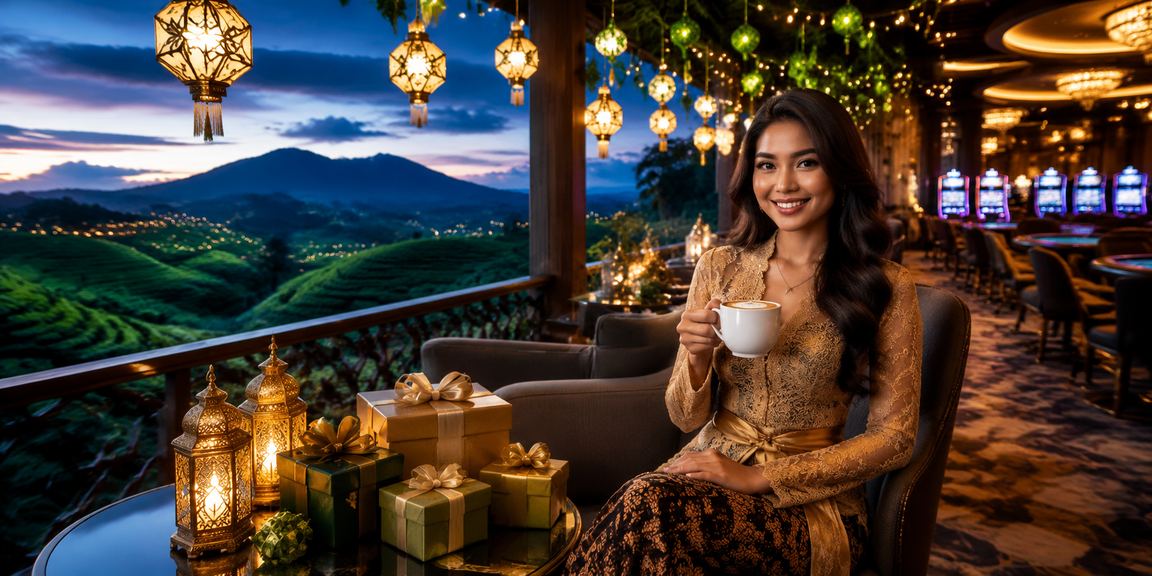 Suasana VIP kasino online dengan nuansa kafe elegan dan bonus menarik