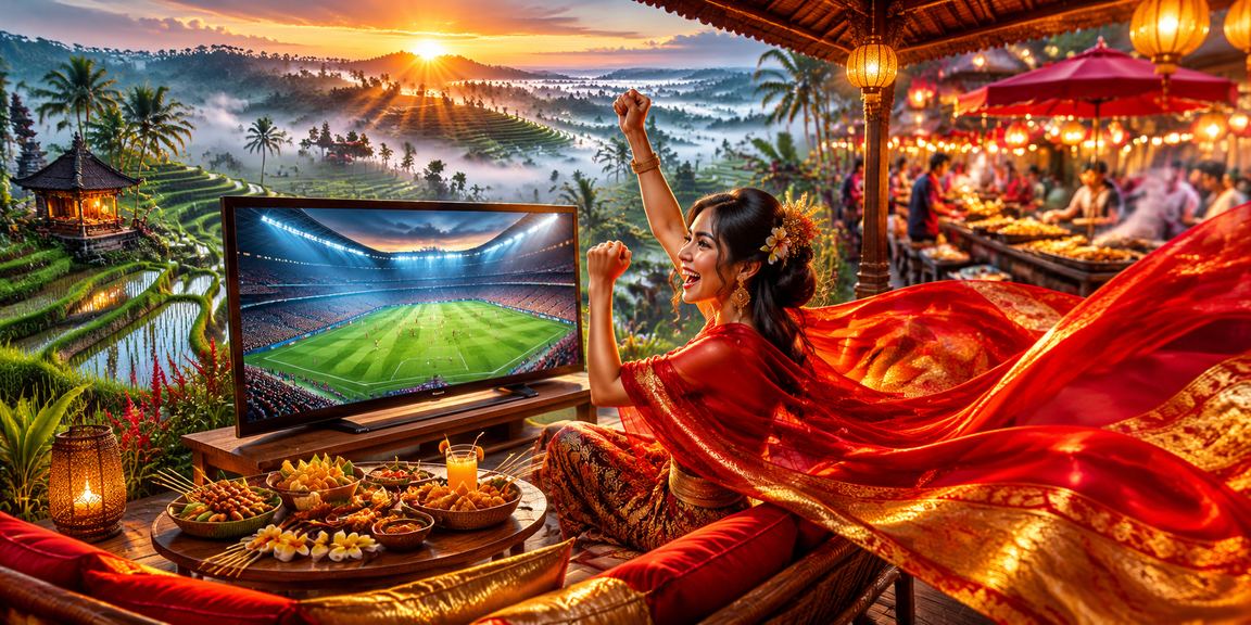 Suasana hiburan kasino dengan lampu neon dan promosi bonus