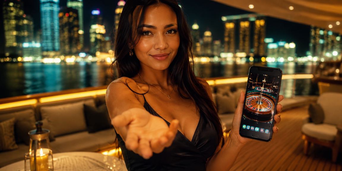 Pengguna membuka aplikasi taruhan olahraga dari kafe di Indonesia